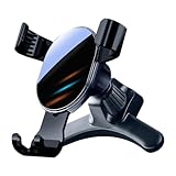 JNNJ Car Phone Holder Air Vent, Universal Mobile Phone Mount Automobile Cradles, Auto-Clamping Car Phone Holder, Gravity Mount for Cars Air Vent, Quick Release Phones Mount Metal Hook(Black)