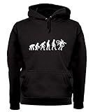 Dressdown Evolution Of Man Cyclo-cross - Unisex Premium Hoodie/Hooded Top - Black - Large