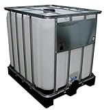 ITP Packaging 1000 litre new IBC tank with top centre opening and bottom discharge for water & chemical storage, UN approved