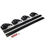 Thunder Carrier Roof Rack For A4 AVANT (B8) 2008-2015 Aluminium Roof Rack Roof Rails Cross Bars Lockable - Fit Flush Rails Roof Rails, Cross Bar, Rail Carrier (Black)