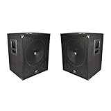 2 x QTX QT15s 15" 300W Subwoofer Bass Bin Speaker Pair DJ Disco Sound System PA