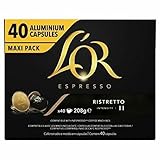 L'OR Espresso Ristretto Coffee Pods x40 Intensity 11 (Pack of 1, Total 40 Capsules)