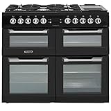 Leisure Cuisinemaster CS100F520 Freestanding Gas Cooker A Black – Ovens and Cookers (Stove, Black, Rotary, Front, Gas Stove, Medium)