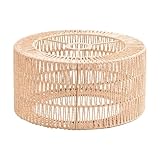 Colcolo Paper Rope Lampshade Boho Lampshade Boho Pendant Lamp Shade Handwoven Lamp Shade for Kitchen Island Teahouse Dining Room Cafe - Large