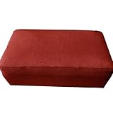 adadvo Stretch Fabric Ottoman Cover Rectangular Stool Covers Square Storage Foot Stool Furniture Protector Slipcover with Elastic Bottom(G12,65-75x55-65x25-35)