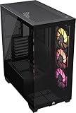 CORSAIR iCUE LINK 3500X RGB Mid-Tower ATX PC Case – Panoramic Tempered Glass – Reverse Connection Motherboard Compatible – 3x CORSAIR iCUE LINK RX120 RGB Fans Included – Black
