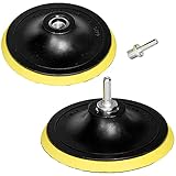 Bestgle 2 Packs 5 Inch Hook and Loop Backing Pad with M14 Drill Adapter Polisher Backer Plate Sanding Disc Pads