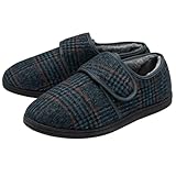NorthSole Mens Slippers Easy Close Rip Tape Fastening - Blue - UK 8