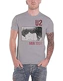 U2 T Shirt War Boy Tour Band Logo Official Mens Grey L