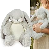 BUNNIES BY THE BAY Grey Bunny soft toy from Little Nibble Grey Bunny Teddy | Cuddly Toy with Super Soft Fur | 30cm Tall | Baby Safe | the Perfect First Baby Gift
