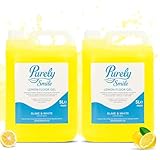 Blake & White Purely Smile Lemon Floor Gel 5L - Powerful Floor Cleaner Liquid for Tiles & Hard Surfaces - Removes Oil, Grease & Grime Deposits - Suitable for Linoleum, PVC & Sealed Wood (Pack of 2)