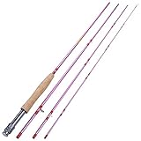 2.7M UltraLight Fly Fishing Rods LW 5/6 4 Sections Fast Action Freshwater Fly Rods For Trout Salmon Fishing Tackle(Light Grey 1)