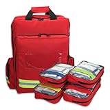 EVAQ8 Medical Equipment Backpack With 4 Removable Transparent Pouches 30 Litre Capacity