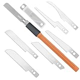 Magicrose Mini Hand Saw Model Craft Tools with 8 DIY Craft Pieces Blades Modelling Knife Hobby DIY Saw Hacksaw Tool Kit for Trimming,Engraving,deburring,and Cutting.