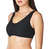 AMOENA Women's Frances Front-Closure Leisure Bra, Opaque, Black, XL