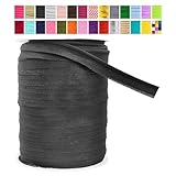Mandala Crafts Charcoal Gray Maxi Piping Bias Tape with Welting Cord - 1/2 Inch Upholstery Piping Trim for Sewing, Cushions, Slipcovers, and DIY Decor - 55 Yards Lip Cord Trim