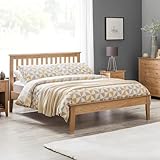 Julian Bowen Salerno Shaker Bed, Wood, Solid Oak, King
