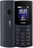 Nokia 110 4G Feature Phone with 4G, Camera, Bluetooth, FM radio, MP3 player, MicroSD, Long-Lasting Battery, and Pre-loaded Games, Dual Sim - Blue