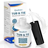 Tub and Tile Paint High-Gloss, Quadence White Touch Up Porcelain Paint Repairs Scratches, Dents, Cracks and Spots on Tile, Porcelain, Acrylic, Enamel, Cast Iron, Bathtub, Sinks and Toilets, 1.23 Fl Oz