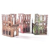 Epic Ruins Terrain Set for WH40K DND Pathfinder 28mm Miniature Wargame Modular Accessories TTRPG Battle Scenery Painted Buildings for Tabletop Wargaming Battlezone Creation Kit for Warhammer 40K