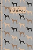 Greyhound Notebook: Cute Greyhound Dog Lined Journal, The Perfect Novelty Greyhound Gift for Anyone who Loves Greyhounds or Dog Racing - Grey