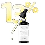 COSRX Pure Vitamin C 13% Serum with Vitamin E & Hyaluronic Acid, Brightening & Hydrating Facial Serum for Fine Lines, Uneven Skin Tone & Dull Skin, 0.67fl.oz/20ml, Animal Testing-Free, Korean Skincare