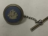 Wedgewood Jasper Tie Tack"Ships" - Gold Plated Sterling Silver -Retired & Very Rare
