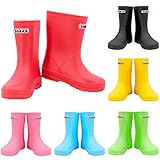 Zorax - UK7 Kids - EU25 - Red Girls Boys Waterproof Non-Slip Motorbike Rain Boots Kids Rain Shoes Wellies Unisex Children Wellington Boots