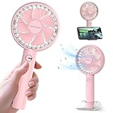 EONYUM Mini Handheld Portable Fan, USB Fan Rechargeable, Adjustable wind direction,Desk Table Fan Cooling Electric Fan 4 Speeds for Travel Office Sport Outdoor School