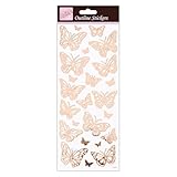 Anita's Outline Stickers, Butterflies, Rose Gold On White, for Scrapbooking, Card Making, Kids Play, Homework, Art, Craft, Embelish, Decorative, Paper, Card, Glass, Metal, Plastic, Foam