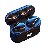 Wireless Bluetooth Earbuds Headphones, In-Ear Sports Running Waterproof Earphone, with Wireless Charging Case, Single/Twin Mode, for Work/Sports/Running,Black