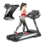 COSTWAY 4.75HP Folding Treadmill for Home Gym, Commercial Running Walking Machine with 15% Auto Incline, APP, 20 Preset Programs, Bluetooth Speaker, Soft Drop System