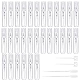 PEAKTOP 30 Sample Spray Bottles 3ML, Refillable Clear Perfume Bottle, Transparent Mini Spray Bottle, Portable Travel Perfume Bottles with Atomizer Pump and Dropper Pipette, for Liquid Makeup Tool