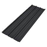 BIRCHTREE 24x Roof Sheets Corrugated Garage Shed Side Panels Metal Roofing Covers Carport Greenhouse 1080x426mm RSS02 Black