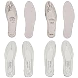 4 Pairs Replacement Shoe Inserts Breathable Cut-to-Size Comfort Inner Soles Cuttable Anti Odour Shoe Insoles for Sports Canvas Flat Shoes