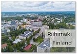 Riihimäki, Finland. Aerial Views from City of Riihimäki, Design 1, Fridge Magnet