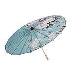 LOVIVER Silk Cloth Parasol (33-Inch, Peony) - Chinese Japanese Paper Umbrella - for Weddings and Personal Sun, Pattern A