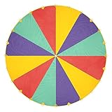THE TWIDDLERS 20ft Large Rainbow Parachute with 24 Handles for Children's Cooperative Play, School Group Games, Indoors Outdoor Playground Activities