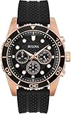 Bulova Men's Analogue Quartz Watch with Rubber Strap 98A192