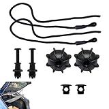 1 Pair Car Parcel Shelf Cords with Clips, Interior Rear Parcel Shelf Strings for VW Golf Audi and Hatchbacks, Durable Car Accessories Replacement for Tonneau Cover Straps (Black)