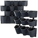 Prosperplast ZA1388 Cascade Wall Plastic Planter in Anthracite Colour 67 (L) x 17.7 (W) x 57 (H) cm, Pequeño