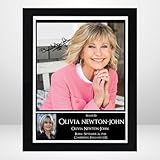 Olivia Newton John Signed Autograph Photo Print Poster Mounted Wall Art (10x12) Actor Artwork for Home & Office Decor Gift