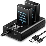 ENEGON EN-EL14/EL14a Li-ion Battery 2 Pack & Smart LED Dual Charger Compatible with Nikon D5600 D5100 D5200 D5300 D5500 D3100 D3200 D3300 D3400 D3500 Coolpix P7000 P7100 P7200 P7700, P7800
