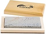 Bear & Son 4" Sharpening and Honing Stone, 100% Natural Soft Arkansas Whetstone with Wood Storage Box, 2″ X 4″ X 0.5” (80040)