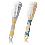 Shoe Brush, 2Pcs Shoes Scrubbing Brushes with Handle, Soft-Bristled Multifunctional Cleaning Tool