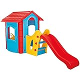 Laeto Summertime Days Plastic Playhouse For Kids Outdoor Garden Playhouse Wendy House Outdoor Happy House Play House With Slide