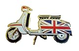Lambretta Scooter SX Union Jack Enamel Pin Badge Gold