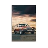XKUGA Vintage Car Poster W123 300TD Wagon Sports Car Poster Decorative Painting Canvas Wall Posters And Art Picture Print Modern Family Bedroom Decor Posters 16x24inch(40x60cm)