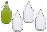 BDG5Z Glass Carboy Fermentation Bottles, 5 L, Set of 4
