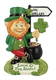 McMurfy Luck O' The Irish Figurine With Pot Of Gold And Road Sign Design